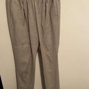 J. Crew Women’s Light Gray Dress Pants, NEW, 6, Lined elastic/drawstring waist